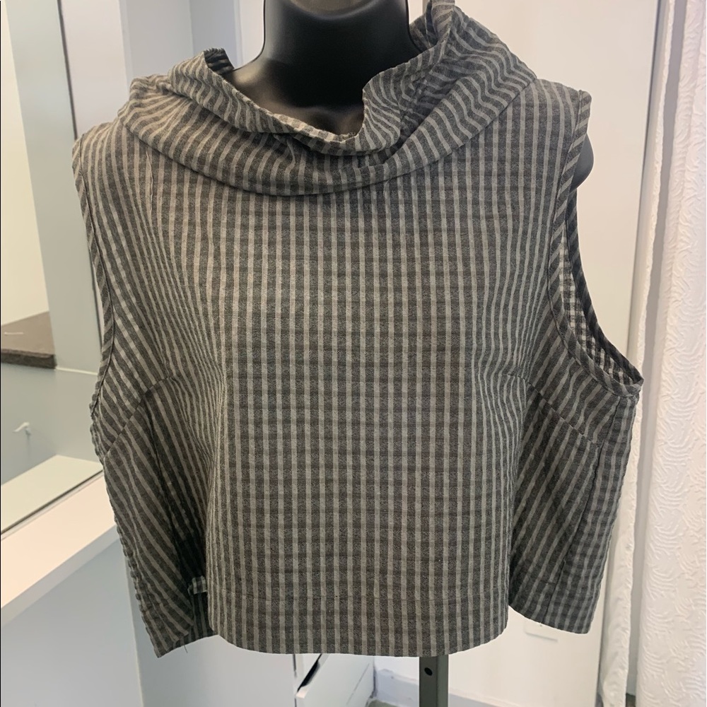 Jason line COMFY USA grey stripe vest top. Never worn, with tags.